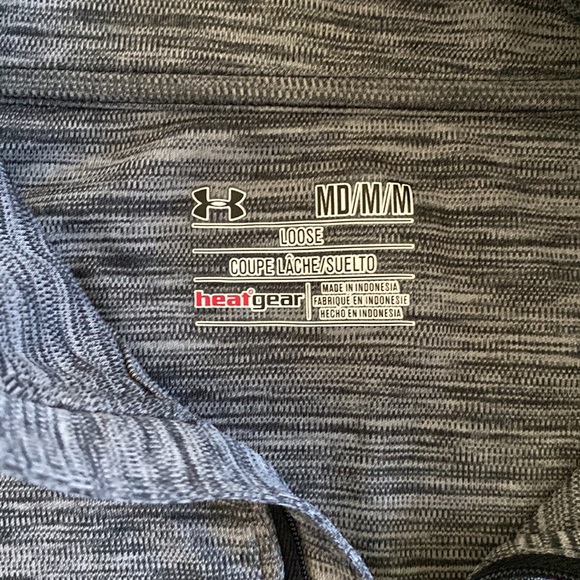 Under Armour - Heat Gear Long Sleeve Quarter Zip - Loose Fit - Grey - M - Picture 5 of 7